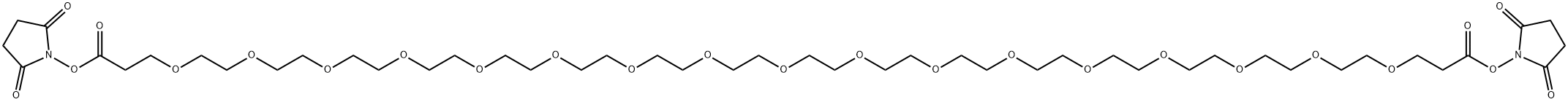 4,7,10,13,16,19,22,25,28,31,34,37,40,43,46,49,52-Heptadecaoxapentapentacontanedioic acid, 1,55-bis(2,5-dioxo-1-pyrrolidinyl) ester Structure