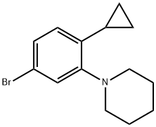 1-(5-bromo-2-cyclopropylphenyl)piperidine Structure