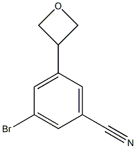 3-bromo-5-(oxetan-3-yl)benzonitrile 结构式