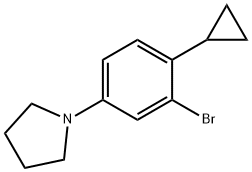1-(3-bromo-4-cyclopropylphenyl)pyrrolidine Struktur