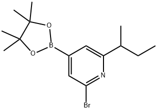2-Bromo-6-(sec-butyl)pyridine-4-boronic acid pinacol ester Struktur