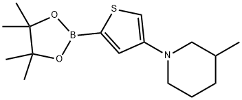 4-(3-Methylpiperidin-1-yl)thiophene-2-boronic acid pinacol ester 结构式