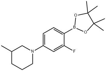 2-Fluoro-4-(3-methylpiperidin-1-yl)phenylboronic acid pinacol ester Structure