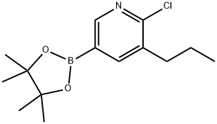 6-Chloro-5-(n-propyl)pyridine-3-boronic acid pinacol ester Struktur