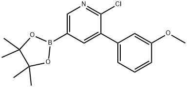 6-Chloro-5-(3-methoxyphenyl)pyridine-3-boronic acid pinacol ester Structure