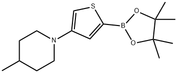4-(4-Methylpiperidin-1-yl)thiophene-2-boronic acid pinacol ester,2223031-88-5,结构式