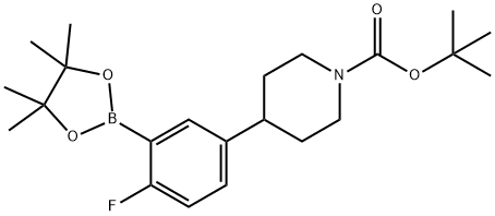 5-(N-Boc-Piperidin-4-yl)-2-fluorophenylboronic acid pinacol ester Structure