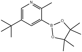 2-Methyl-5-(tert-butyl)pyridine-3-boronic acid pinacol ester Structure