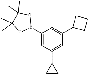 3-(Cyclopropyl)-5-(cyclobutyl)phenylboronic acid pinacol ester Struktur