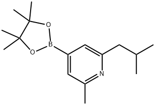 2-Methyl-6-(iso-butyl)pyridine-4-boronic acid pinacol ester,2223035-09-2,结构式