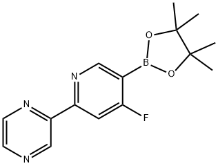 4-Fluoro-2-(pyrazin-2-yl)pyridine-5-boronic acid pinacol ester Struktur