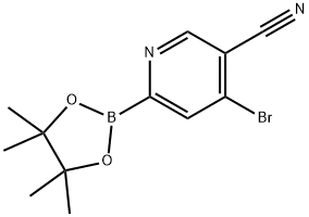 4-Bromo-5-cyano-pyridine-2-boronic acid pinacol ester Struktur