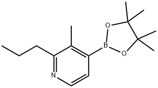 3-Methyl-2-(n-propyl)pyridine-4-boronic acid pinacol ester,2223036-16-4,结构式