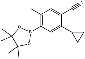 2-Methyl-4-cyano-5-cyclopropylphenylboronic acid pinacol ester Structure