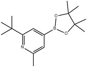 2-(tert-butyl)-6-methyl-4-(4,4,5,5-tetramethyl-1,3,2-dioxaborolan-2-yl)pyridine Structure