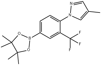 3-Trifluoromethyl-4-(4-methyl-1H-pyrazol-1-yl)phenylboronic acid pinacol ester Struktur