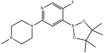 1-[5-Fluoro-4-(4,4,5,5-tetramethyl-1,3,2-dioxaborolan-2-yl)-2-pyridinyl]-4-me..., 2223048-60-8, 结构式