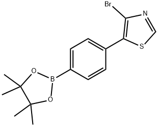 4-(4-Bromothiazol-5-yl)phenylboronic acid pinacol ester,2223050-78-8,结构式