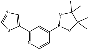5-(4-(4,4,5,5-tetramethyl-1,3,2-dioxaborolan-2-yl)pyridin-2-yl)thiazole 结构式