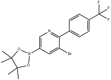 5-Bromo-6-(4-trifluoromethylphenyl)pyridine-3-boronic acid pinacol ester Struktur