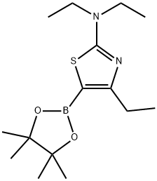 4-Ethyl-2-(diethylamino)thiazole-5-boronic acid pinacol ester Structure