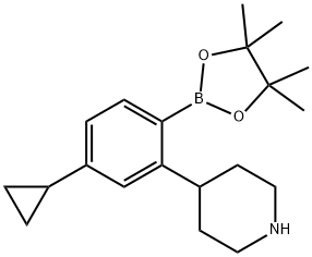 2223052-78-4 4-(5-cyclopropyl-2-(4,4,5,5-tetramethyl-1,3,2-dioxaborolan-2-yl)phenyl)piperidine