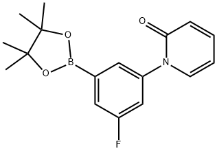3-Fluoro-5-(1H-pyridin-2-one)phenylboronic acid pinacol ester Struktur