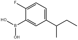 2-Fluoro-5-(sec-butyl)phenylboronic acid 结构式