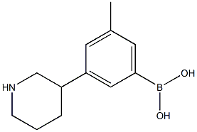3-(Piperidin-3-yl)-5-methylphenylboronic acid Structure