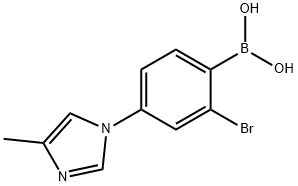 2-Bromo-4-(4-methylimidazol-1-yl)phenylboronic acid Struktur