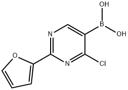 4-Chloro-2-(2-furyl)pyrimidine-5-boronic acid Struktur