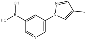 5-(4-Methyl-1H-pyrazol-1-yl)pyridine-3-boronic acid Structure