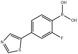 2-Fluoro-4-(thiazol-5-yl)phenylboronic acid Struktur