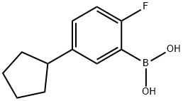 2-Fluoro-5-(cyclopentyl)phenylboronic acid Struktur