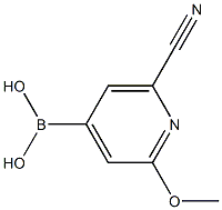 (2-氰基-6-甲基氧基吡啶-4-基)硼酸, 2225170-51-2, 结构式