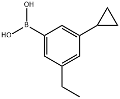 3-Cyclopropyl-5-ethylphenylboronic acid Struktur