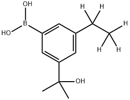 3-(1-Hydroxy-1-methylethyl)-5-(ethyl-d5)-phenylboronic acid 结构式