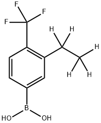 4-Trifluoromethyl-3-(ethyl-d5)-phenylboronic acid 结构式