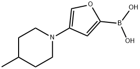 4-(4-Methylpiperidin-1-yl)furan-2-boronic acid, 2225174-13-8, 结构式