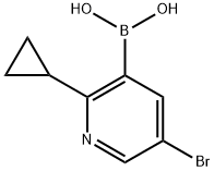5-Bromo-2-(cyclopropyl)pyridine-3-boronic acid, 2225175-10-8, 结构式