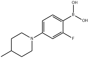 2-Fluoro-4-(4-methylpiperidin-1-yl)phenylboronic acid Structure