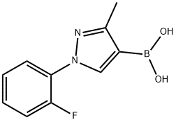 3-Methyl-1-(2-fluorophenyl)pyrazole-4-boronic acid,2225177-54-6,结构式