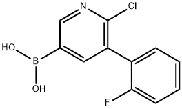6-Chloro-5-(2-fluorophenyl)pyridine-3-boronic acid,2225177-58-0,结构式