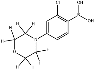 2-Chloro-4-(morpholino-2,2,3,3,5,5,6,6-d8)-phenylboronic acid 结构式