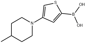 (4-(4-甲基哌啶-1-基)噻吩-2-基)硼酸, 2225179-60-0, 结构式
