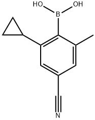 2-Methyl-4-cyano-6-cyclopropylphenylboronic acid, 2225179-76-8, 结构式