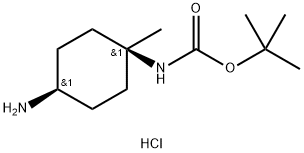 tert-butyl ((1r,4r)-4-amino-1-methylcyclohexyl)carbamate hydrochloride Structure