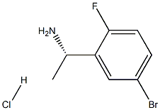 (S)-1-(5-bromo-2-fluorophenyl)ethan-1-amine hydrochloride Structure