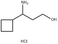 3-amino-3-cyclobutylpropan-1-ol hydrochloride Structure