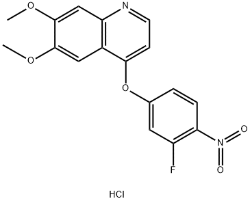 4-(3-Fluoro-4-nitrophenoxy)-6,7-dimethoxyquinoline hydrochloride Structure